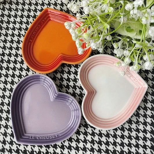 Heart Shaped Ceramic Pet Bowl
