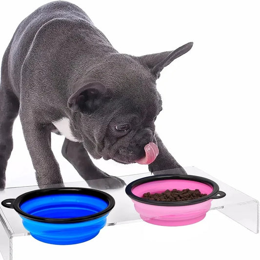 Portable Silicone Dog Feeder Bowl